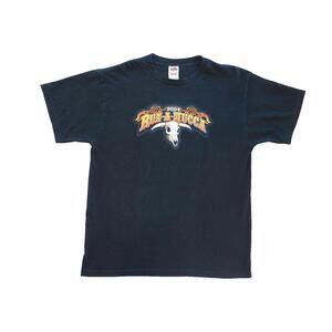 2004 Run-A-Mucca Motorcycle Run Black Graphic T-Shirt
